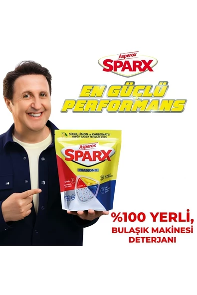 ASPEROX Sparx Diamond Bulaşık Kapsülü 40'lı - Resim 2