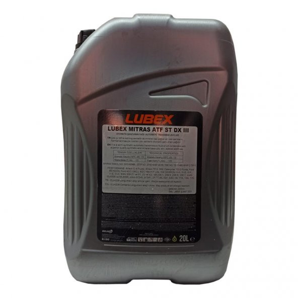 Lubex Mitras ATF ST DEXRON III 20 Lt Otomatik Şanzıman Yağı