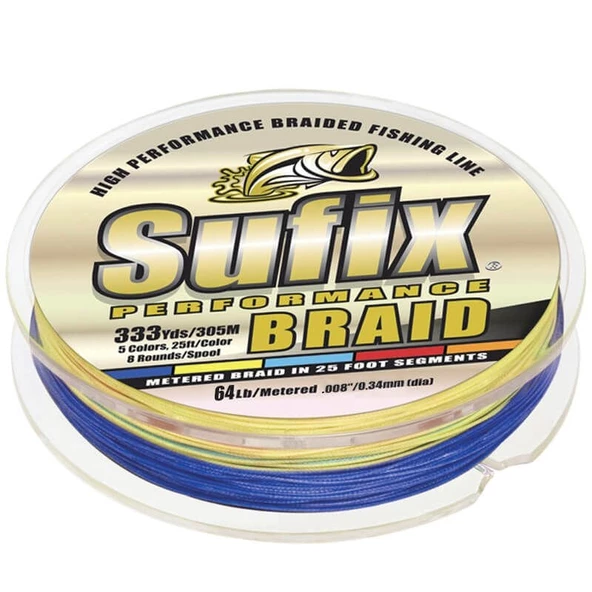 Sufix Performance Braid 0.23 mm 300m Multicolor İp Misina 16.4kg Çeker