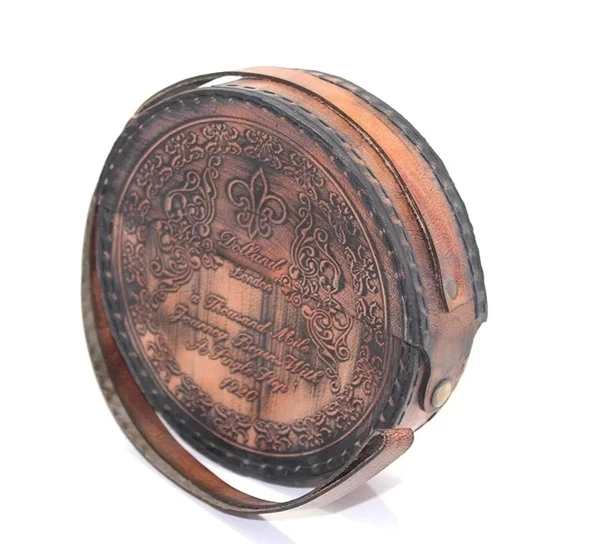 Deri Kılıflı Pirinç Pusula 15751a - Resim 2