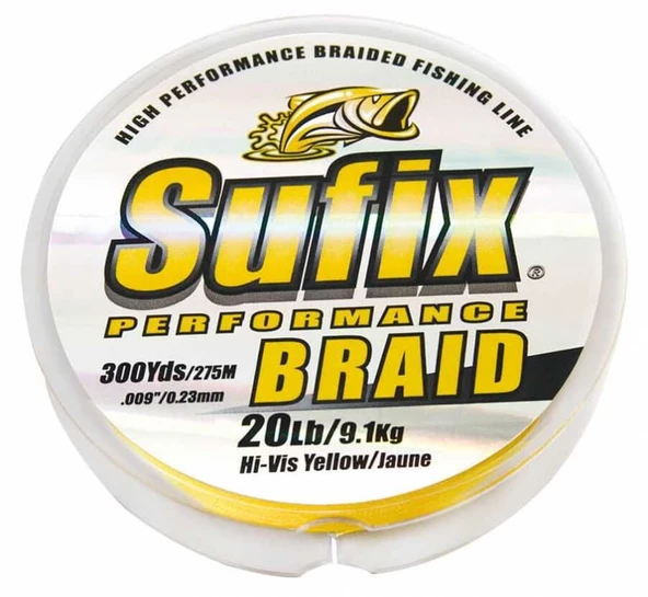 Sufix Performance Braid 0.20 mm 135m Hi-Vis Yellow İp Misina 13.3kg Çeker