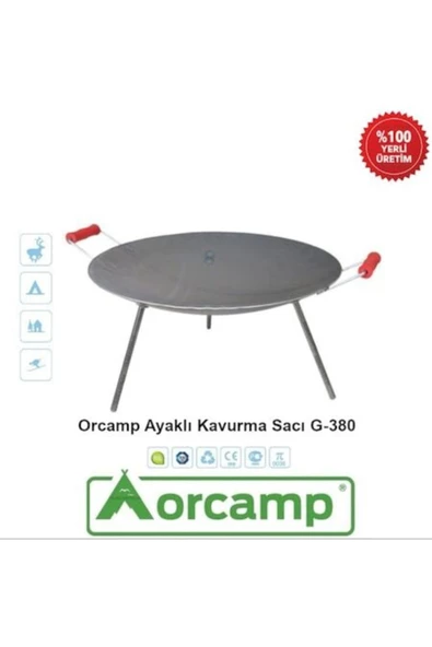 Orcamp Ayaklı Kavurma Sacı Kamp Ve Piknik Sac G-380