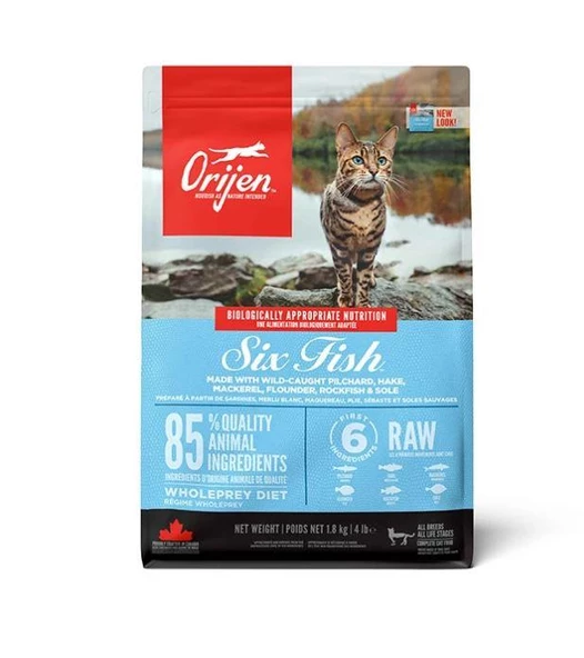 Orijen Six Fish Kedi Maması 1,8kg - Tüm ırk ve yaşam evreleri için