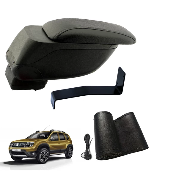 Eko Set Dacia Duster 2014 Geniş Hacimli  Delmesiz Çelik Ayaklı  Kolçak ve Direksiyon Kılıfı
