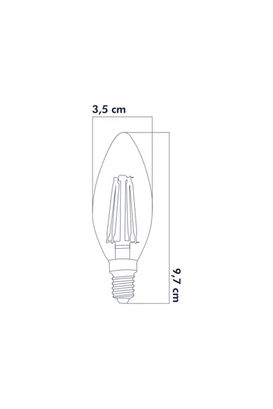 E14 220V 6W 4000K FİLAMENT LED AMPUL ERD-282 - 2