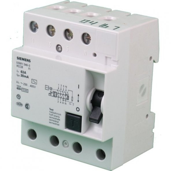 Siemens 5SM1346-0 3*63 30 MA Kaçak Akım Rölesi - 1