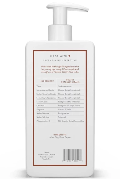 Native Hindistan Cevizi & Vanilya Nemlendirici Şampuan 487ML - 2