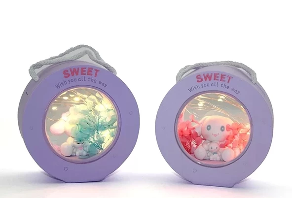 Polyester Hello Kitty Cinnamoroll Masa Üstü Lamba Alk1619 ürün görseli