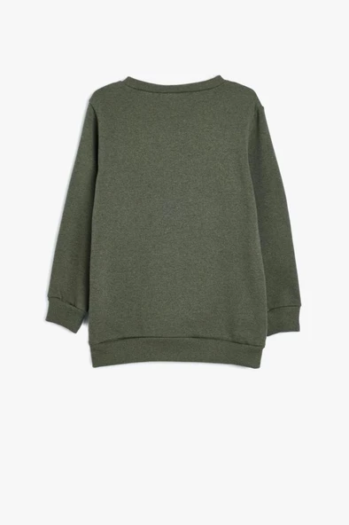 Koton Erkek Çocuk Sweatshirt Uzun Kollu Bisiklet Yaka Futbol Temalı Baskı Detaylı - 2