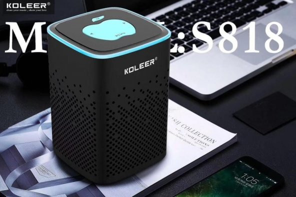 PrimeX Premium Koleer S818S Bluetooth 5.0 RGB 5W 70Hz Kablosuz Hoparlör Siyah - 2