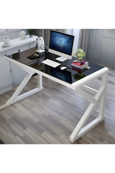 anka design  Atlas Camlı Bilgisayar Masası - 2