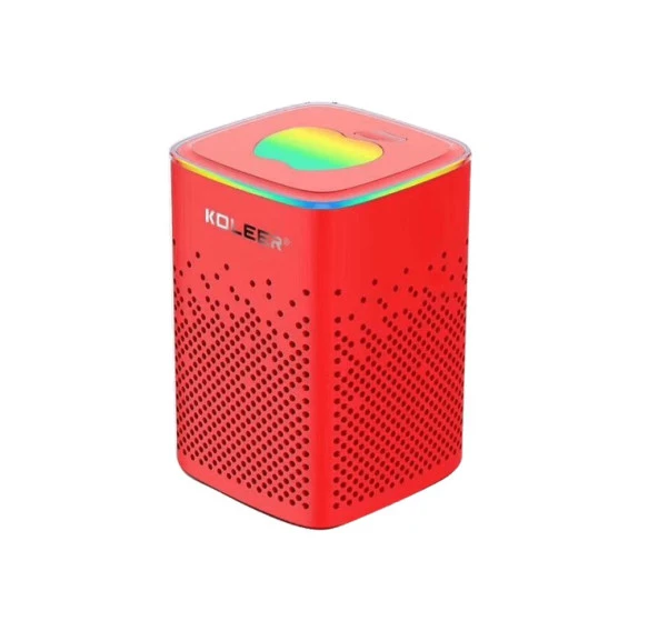 PrimeX Premium Koleer S818K Bluetooth 5.0 RGB 5W 70Hz Kablosuz Hoparlör Kırmızı