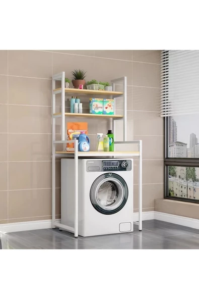 anka design  PEEK ÇAMAŞIR MAKİNESİ BÖLMELİ BANYO RAFI - 2