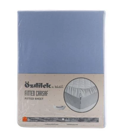 ÖZDİLEK ÇARŞAF FITTED YASTIKLI RANFORCE 180*200 MAVİ TRENDY ÇİFT KİŞİLİK