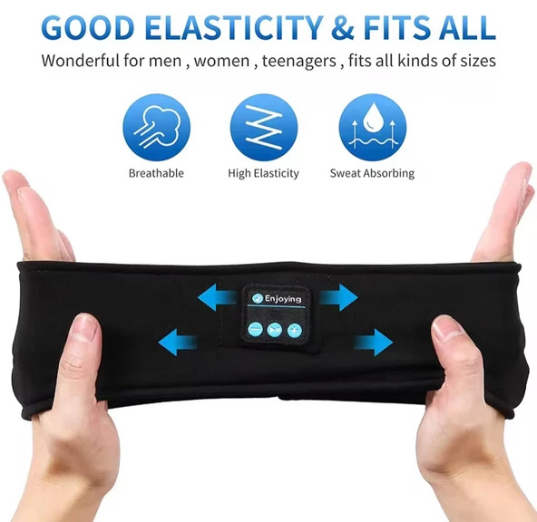 Kablosuz Bluetooth'lu spor müziği uyku bandı spor doğa yürüyüşü - 4