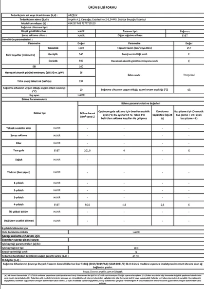 Arçelik 454257 MB Statik Buzdolabı - 4