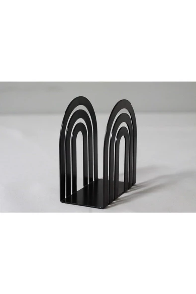 Metal Masa Üstü Sofra Dekoratif Siyah Peçetelik - 3