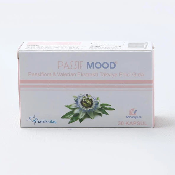 Passif Mood Passiflora Valerian Takviye Edici Gıda 30 Kapsül