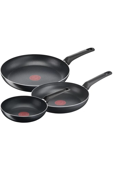 TEFAL Titanyum 1x Simplecook Difüzyon Tabanlı 3'lü Tava Seti - 20/24/28 Cm