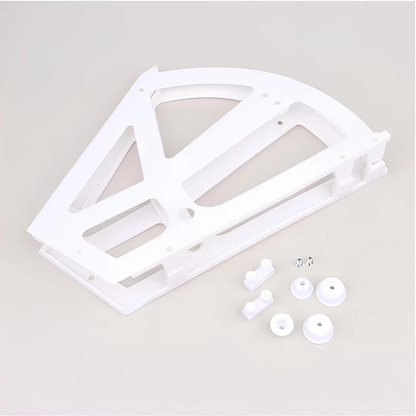 Ayakkabılık Açılır Kapanır Raf Bağlantı Aparatı Plastik 1 Takım Sağ Sol Farklı Bölmeli Beyaz Renk - 6