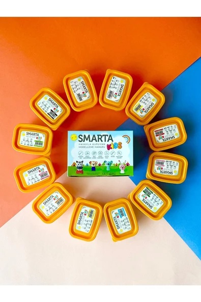 Smarta Kids Havayla Kuruyan Modelleme Hamuru 70gr Yeşil - 3