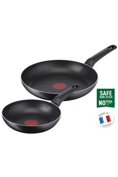 TEFAL Titanyum 1x Difüzyon Tabanlı Simplecook Tava Seti - 20 26 Cm