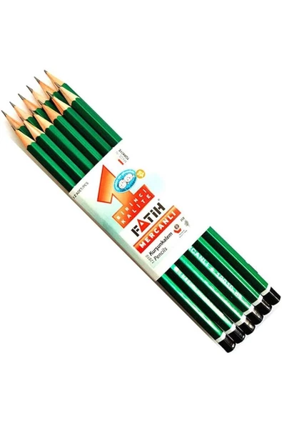 Fatih 12 Adet Kurşun Kalem Mercanlı