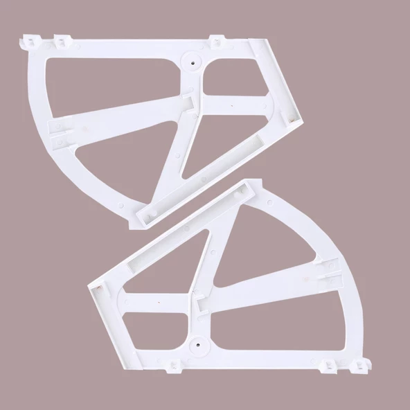 Ayakkabılık Açılır Kapanır Raf Bağlantı Aparatı Plastik 1 Takım Sağ Sol Farklı Bölmeli Beyaz Renk - 7