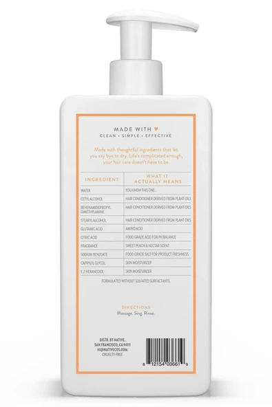 Native Sweet Peach & Nectar Nemlendirici Saç Kremi 487ML - 2