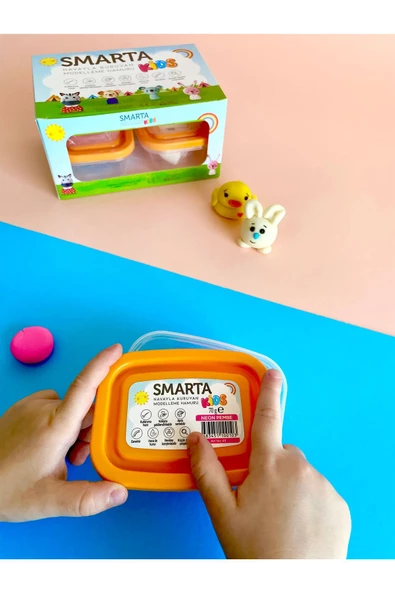 Smarta Kids Havayla Kuruyan Modelleme Hamuru 70gr Siyah - Resim 6