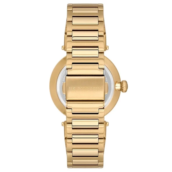 U.S. POLO ASSN. USPA2099-03 ALTIN KAPLAMA KADIN KOL SAATİ - 3