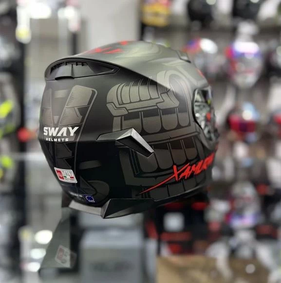 Sway 820 Full Face Aynalı Vizör Kapalı Motosiklet Kaskı M Beden Xamurai - 4