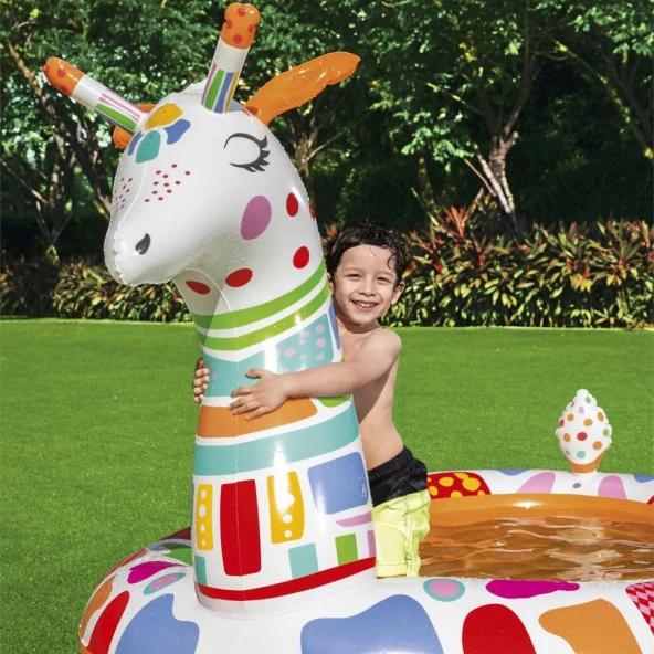 62002 Pompalı -Bestway 53089, Zürafa Temalı, Su Püskürten Havuz - 2