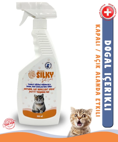 Silky - Kedi Uzaklaştırma ve Tuvalet Eğitim Desteği Spreyi -  500ml