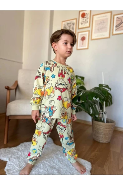 Paw Petrol Desen Erkek Çocuk Yeşil Pijama