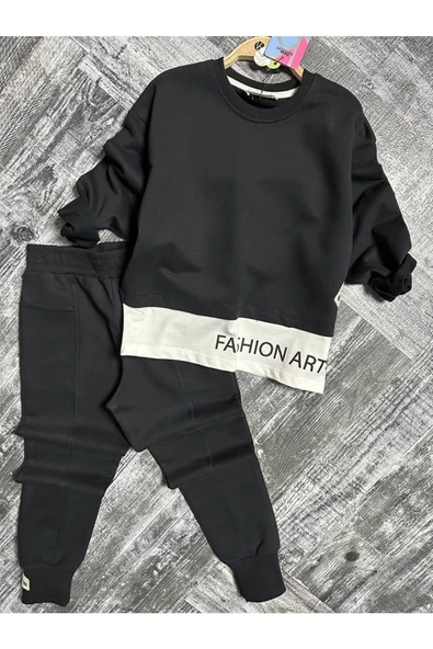 Fashion Art Kız Kahverengi Eşofman Takımı - 5