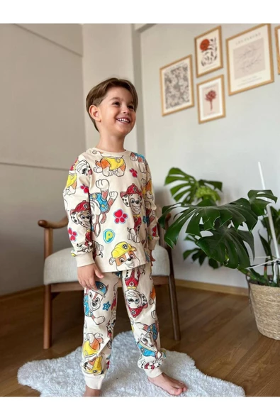 PAW PETROL Krem Erkek Pijama Takımı