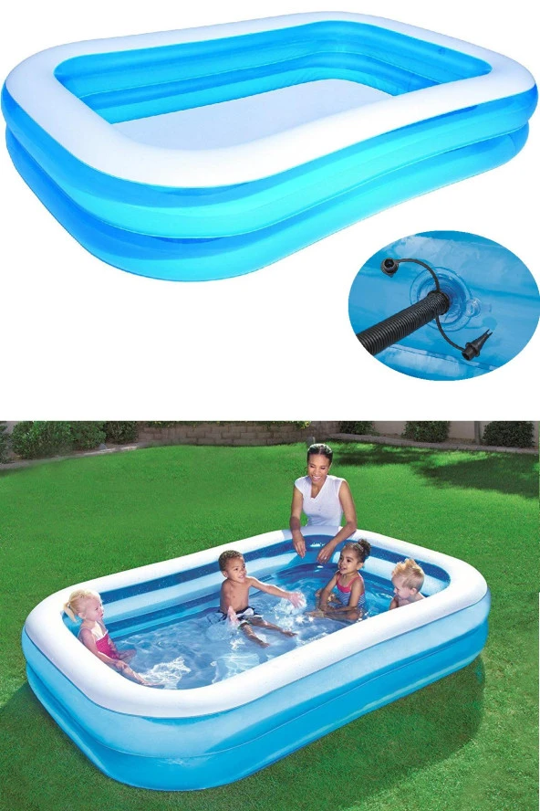 Sun Club Aile Boy Şişme Havuz 262x175x50cm 10291 - 2