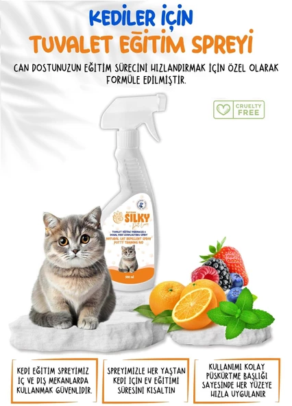 Silky - Kedi Uzaklaştırma ve Tuvalet Eğitim Desteği Spreyi -  500ml - 5