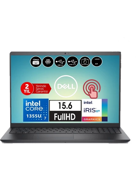 Dell Inspiron 3530 I35301018TU Intel Core İ7-1355U 16GB 1TB SSD Fhd 15.6" Dokunmatik Ubuntu Taşınabilir Bilgisayar