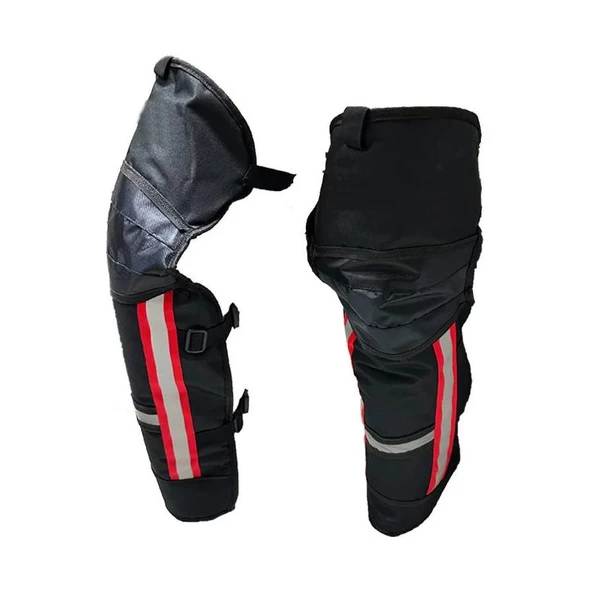 Rüzgar Geçirmez Yünlü Kışlık Motorcu Dizlik Kırmızı - Siyah ürün görseli