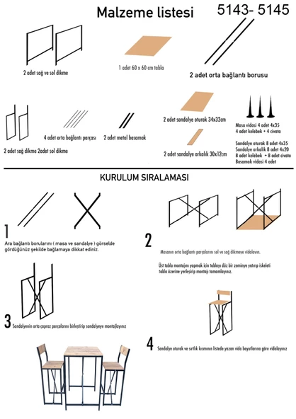 Eportatif Bar Sandalyesi Mutfak Sandalyesi Otel Cafe Döşemeli 1567 - 6