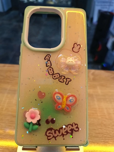 Xiaomi Redmi Note 13 4G Uyumlu Kabartma Figürlü Darbe Korumalı Kapak Rabbıt Kılıf - 1