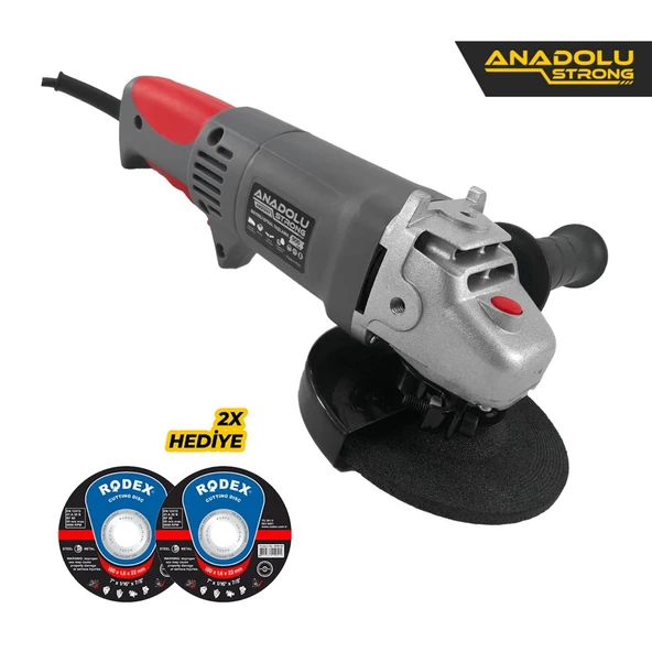 Anadolu Strong ANS1007 900 Watt Devir Ayarlı Spral Taşlama 115-125 mm Disk Çapı 2 Adet Disk Hediye - Resim 4