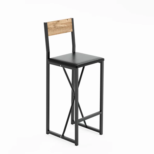 Eportatif Bar Sandalyesi Mutfak Sandalyesi Otel Cafe Döşemeli 1567 - 7