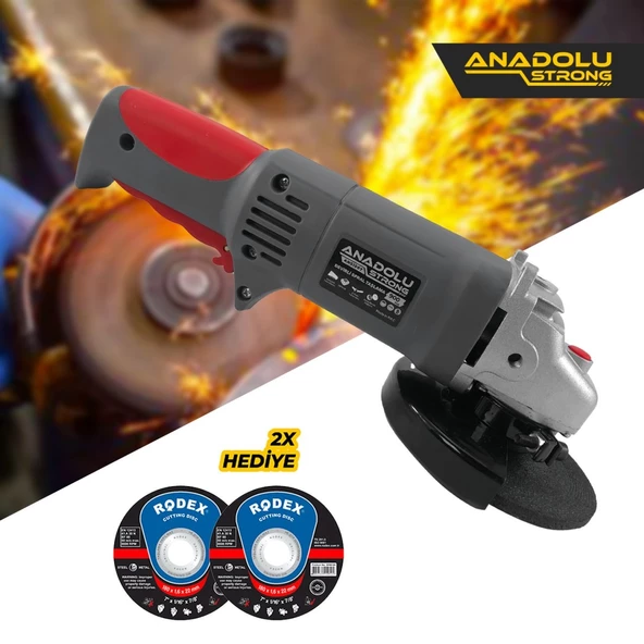 Anadolu Strong ANS1007 900 Watt Devir Ayarlı Spral Taşlama 115-125 mm Disk Çapı 2 Adet Disk Hediye - Resim 6