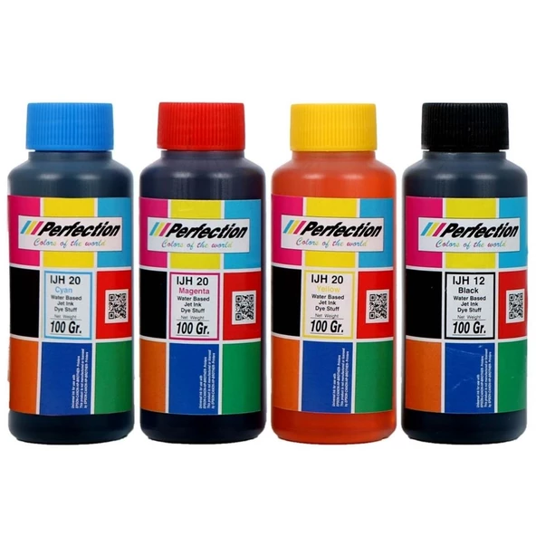 PERFECTİON Epson Uyumlu 101 L 4266 L6276 L4260 L6290 Renk Mürekkep Dolum Seti 4 x 100 gr.