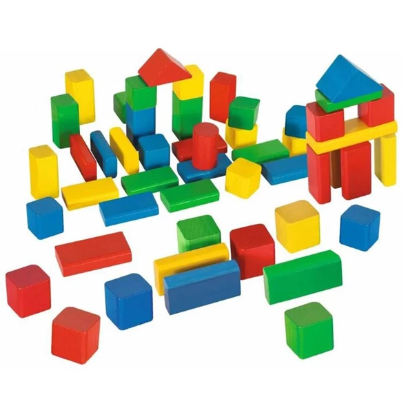 Playwood Renkli Ahşap Bloklar 60 Parça - 2