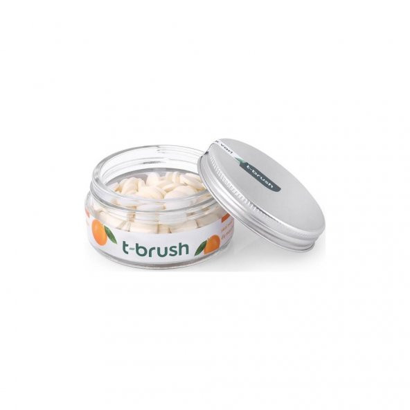 T-Brush Portakal Aromalı Diş Macunu Tableti-Florürlü - 3