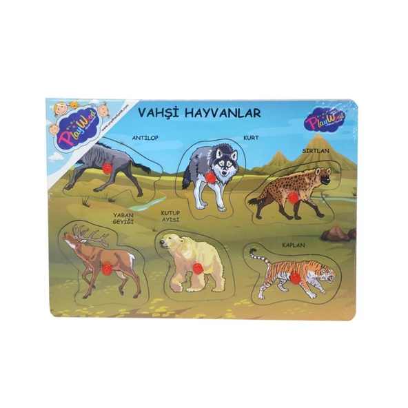 NessiWorldONY-328 329 Onyıl, Ahşap Tutmalı Vahşi Hayvanlar - 1
